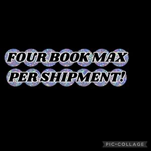Four Book Max Per Shipment Sign
